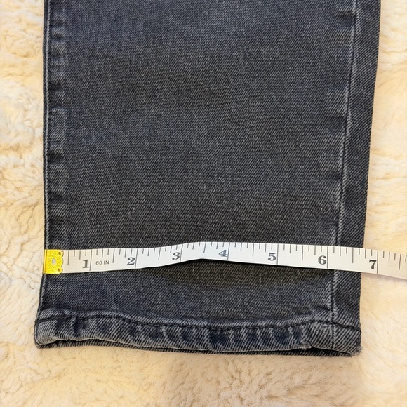 Current/Elliott Pleated Ancle Cropped High Rise Gravity Washed Black Jeans - 28 - Picture 13 of 13